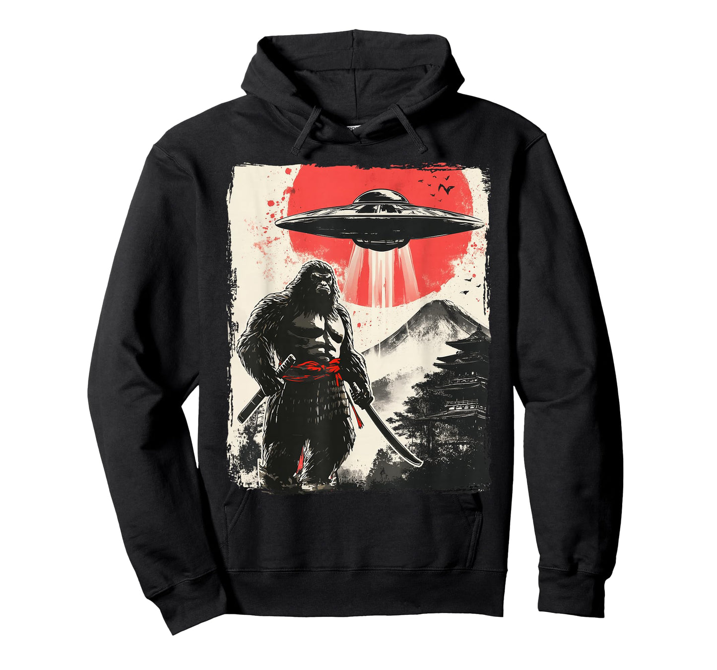 Bigfoot Samurai UFO Japan T-Shirt