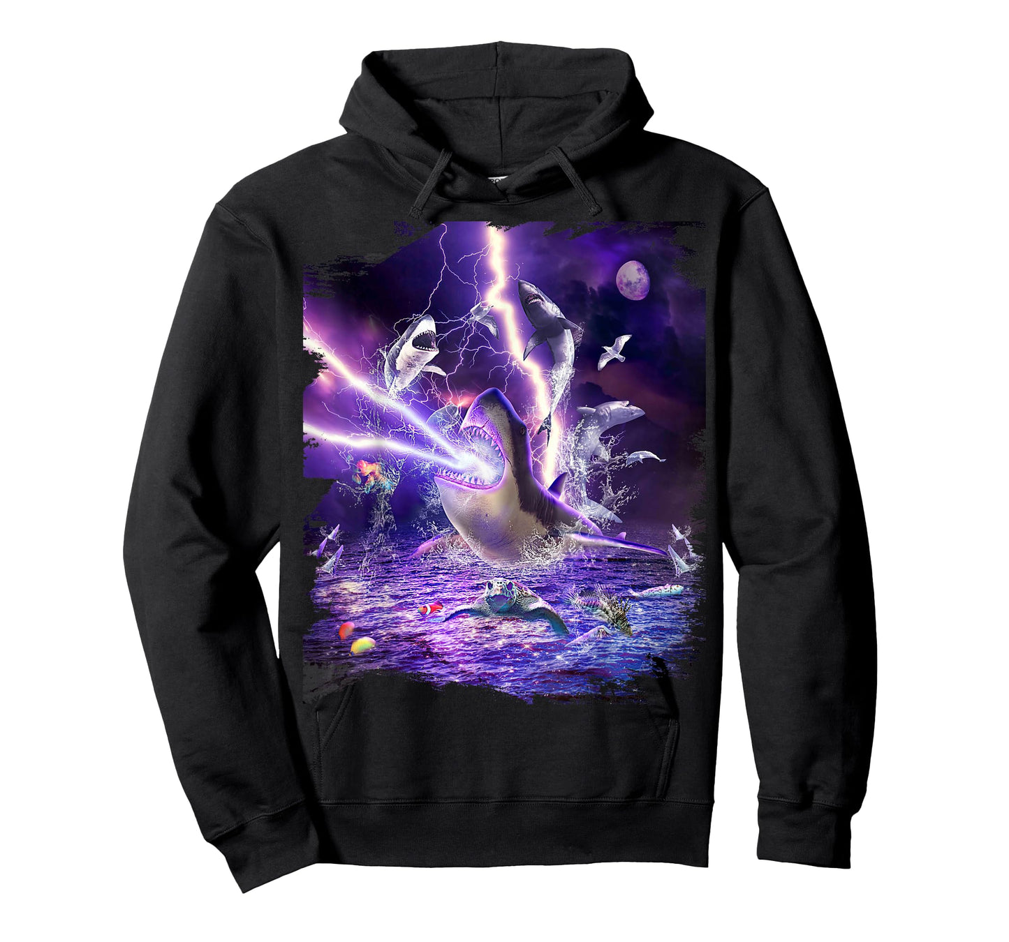 Lightning Shark Sharks Funny T-Shirt