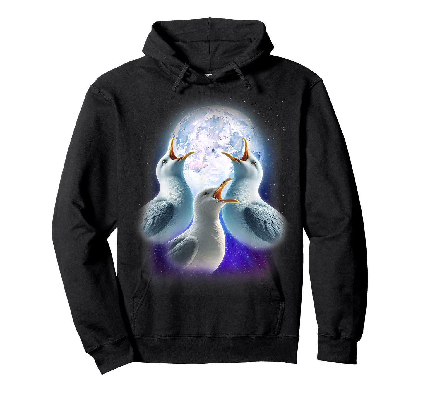 3 Seagulls Howling At The Moon Funny Seagull Lover Seabird T-Shirt