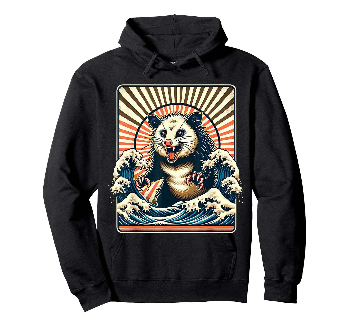Opossum Japan Sun Wave Vintage Possum Monster T-Shirt