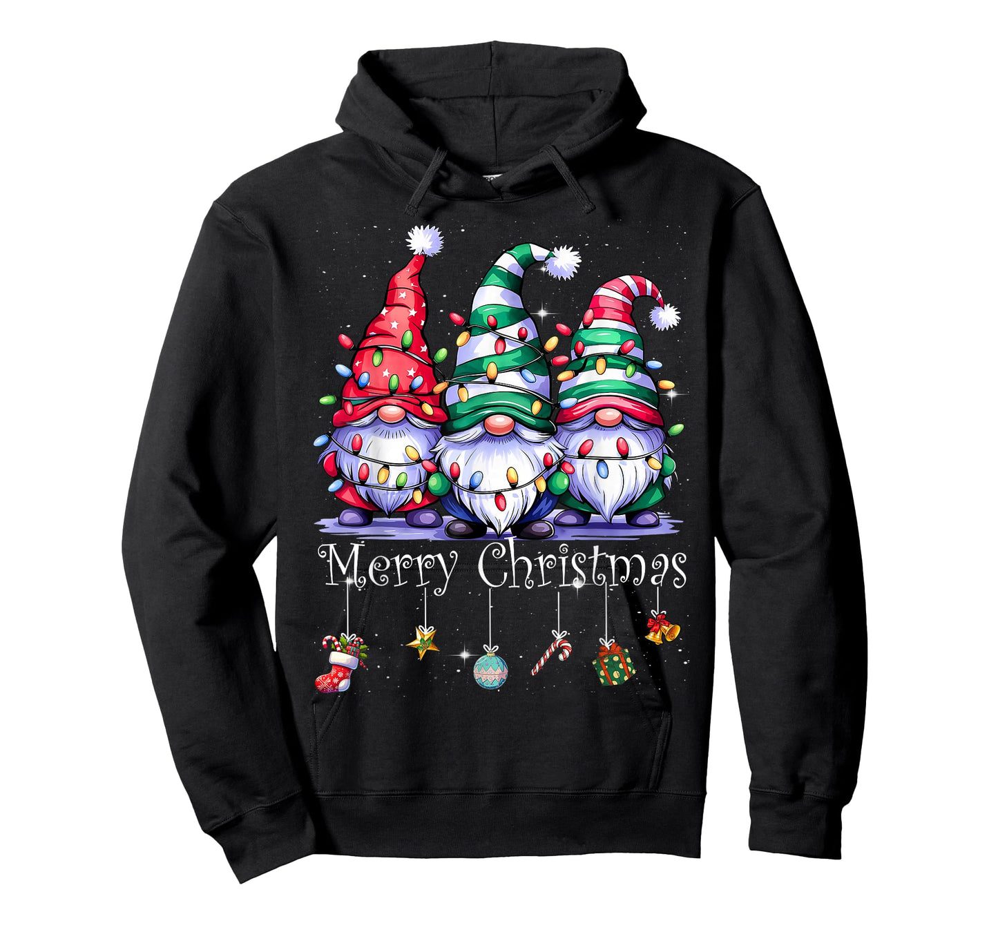 Cute Gnomes Merry Christmas Light Family Gnome Xmas Matching T-Shirt