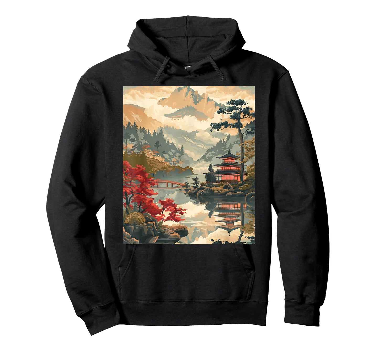 Vintage Woodblock Tee Japanese Graphical Art T-Shirt