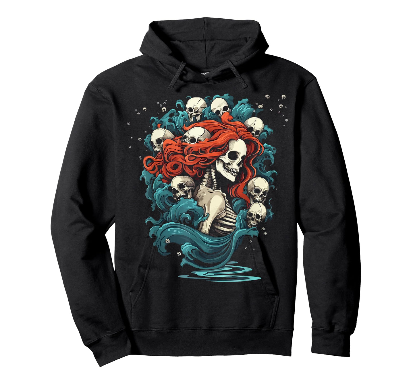 Zombie Mermaid Halloween Costume Spooky Trick Or Treat T-Shirt