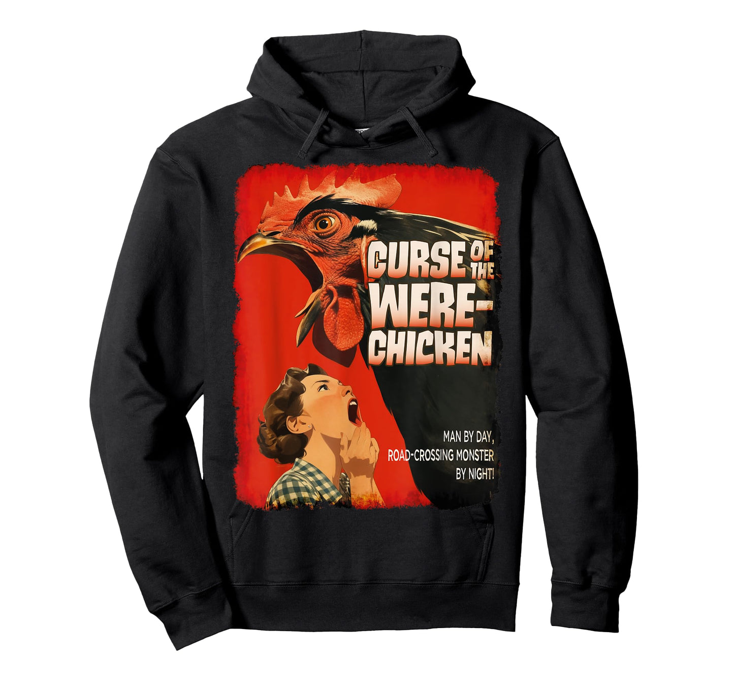 Curse Of The Were-Chicken, Retro Horror B-Movie, Halloween T-Shirt