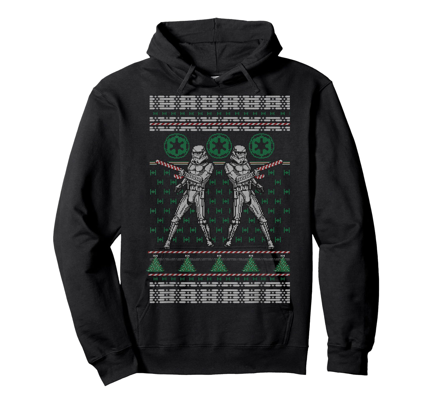 Star Wars Troopers Candy Cane Christmas Graphic T-Shirt T-Shirt