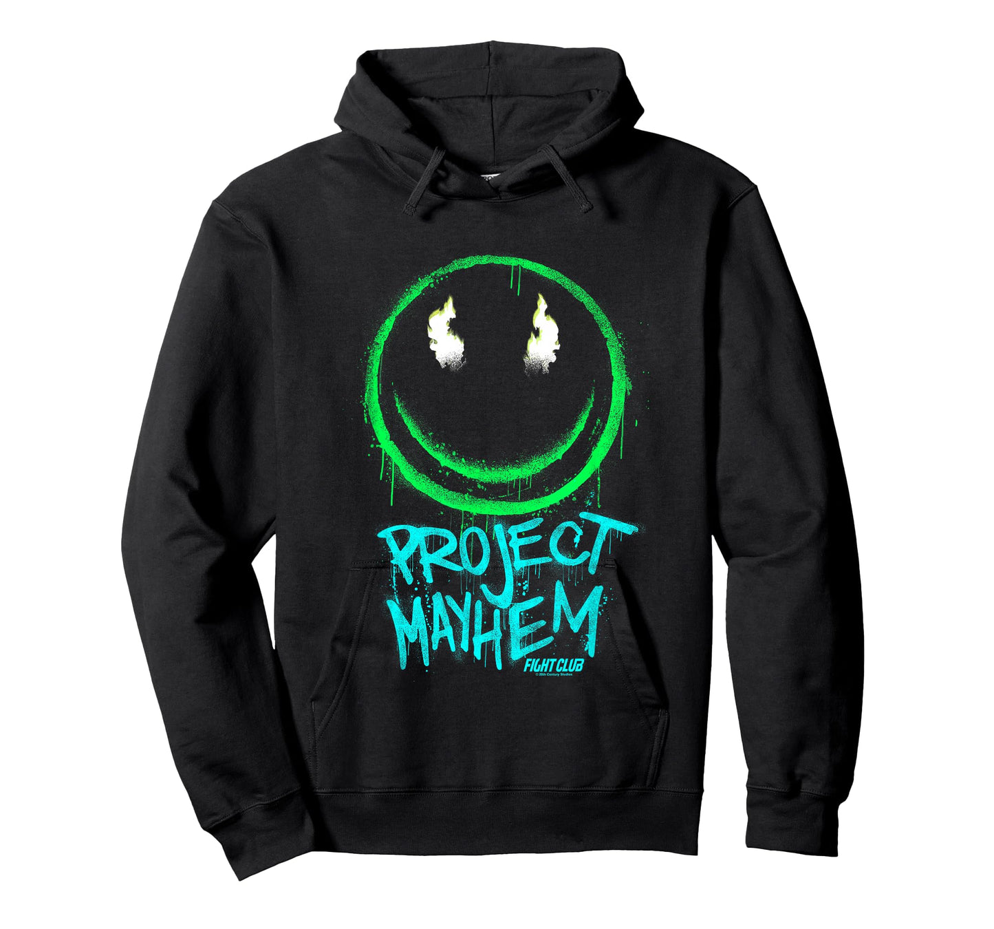 Fight Club Project Mayhem Smiley Face Spray Paint Neon Logo T-Shirt