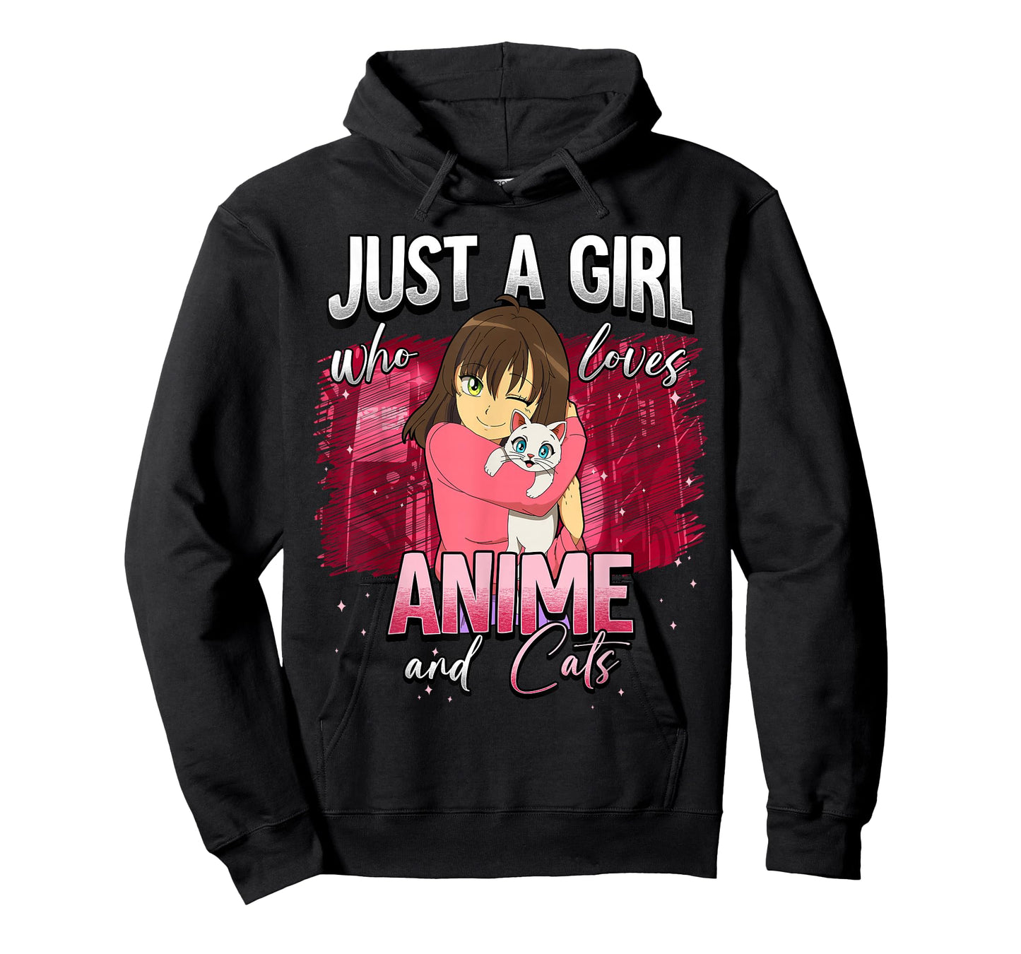 Just A Girl Who Loves Anime And Cats T-Shirt