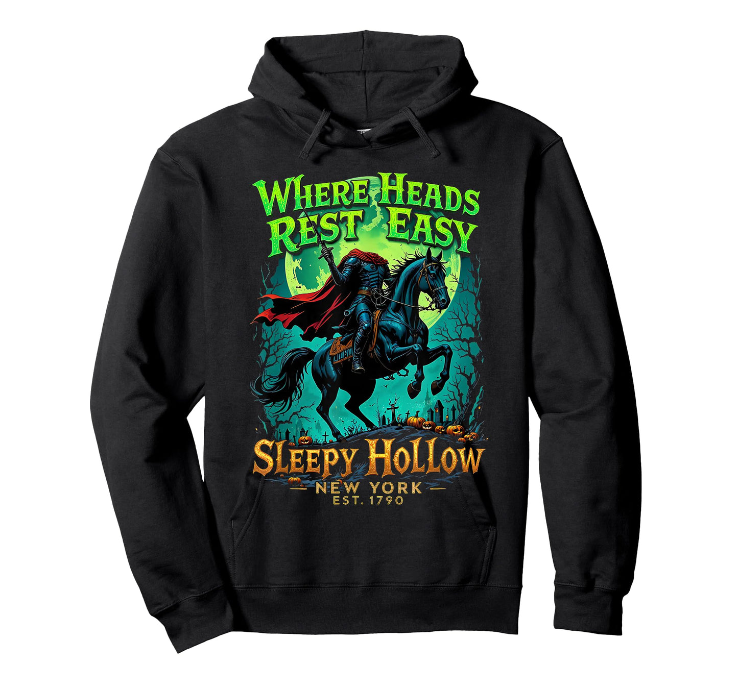 Headless Horseman Sleepy Hollow Where Heads Rest Easy T-Shirt