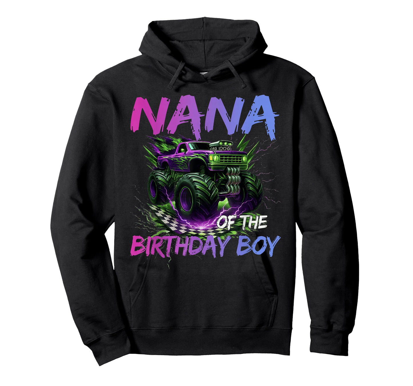 Nana of The Birthday Boy Monster Truck Birthday T-Shirt