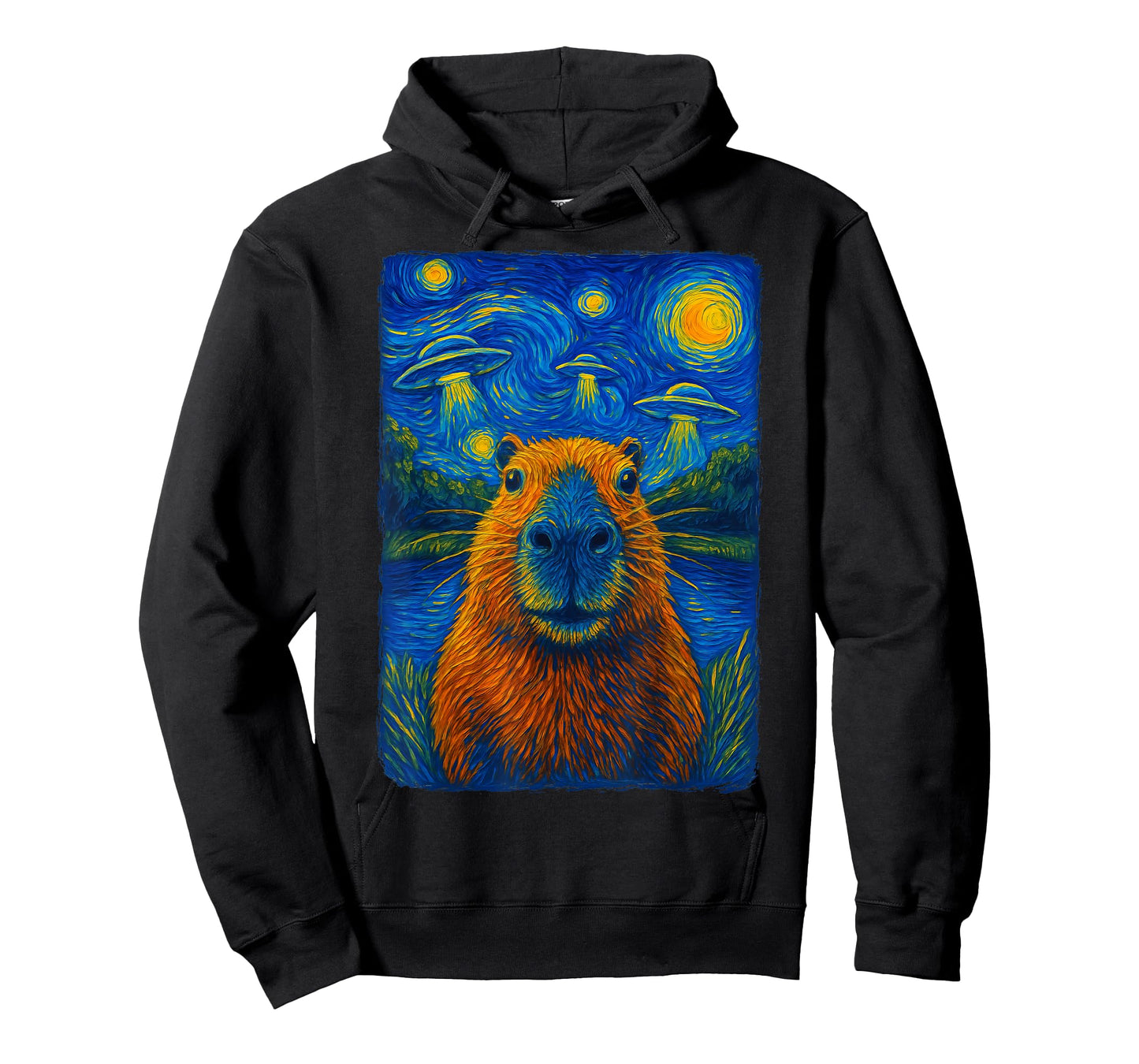 Capybara UFO Selfie Alien T-Shirt