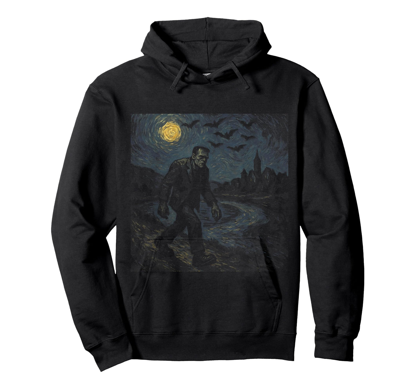 Frankenstein Starry Night - Funny Van Gogh Halloween T-Shirt