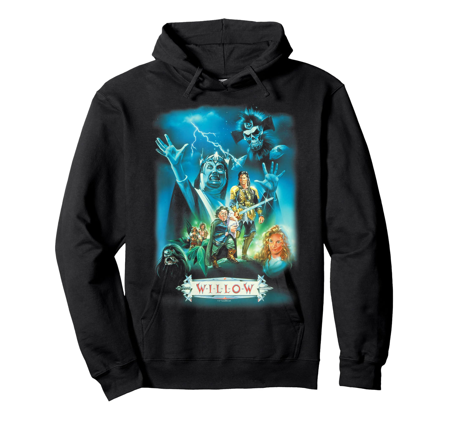 Lucasfilm Willow Illustrated Blue Movie Poster T-Shirt