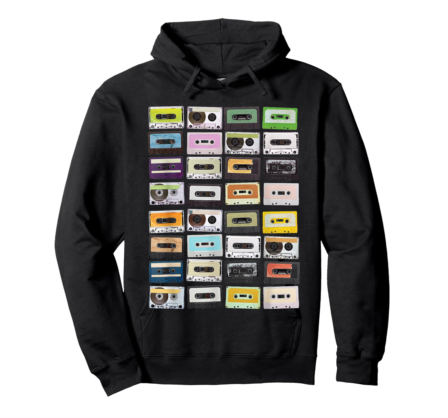 Vintage Cassette Tape Retro 80s 90s Clothing Unisex-Adults T-Shirt Black Small Classic Fit Short Sleeve Cotton 60% Polyester 40% Graphic Print T-Shirt