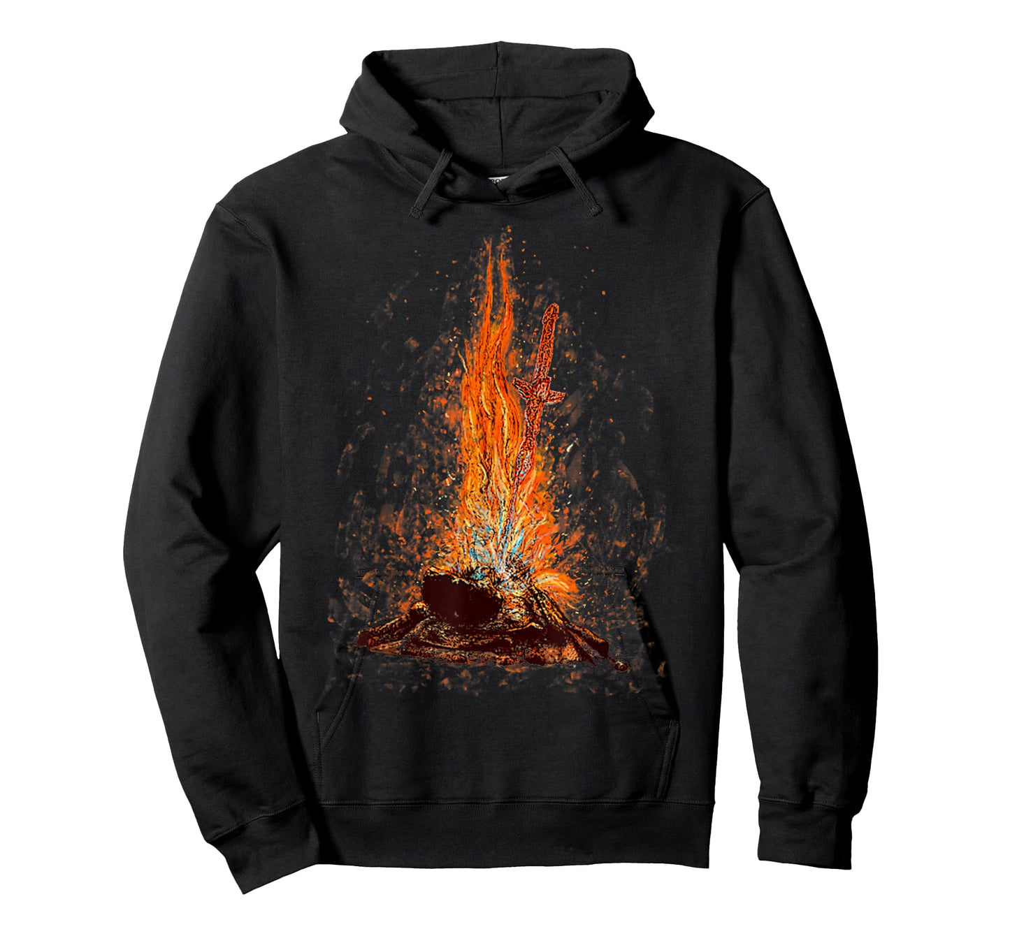 Retro Basic Bonfire Of Souls Funny Flame Sword T-Shirt