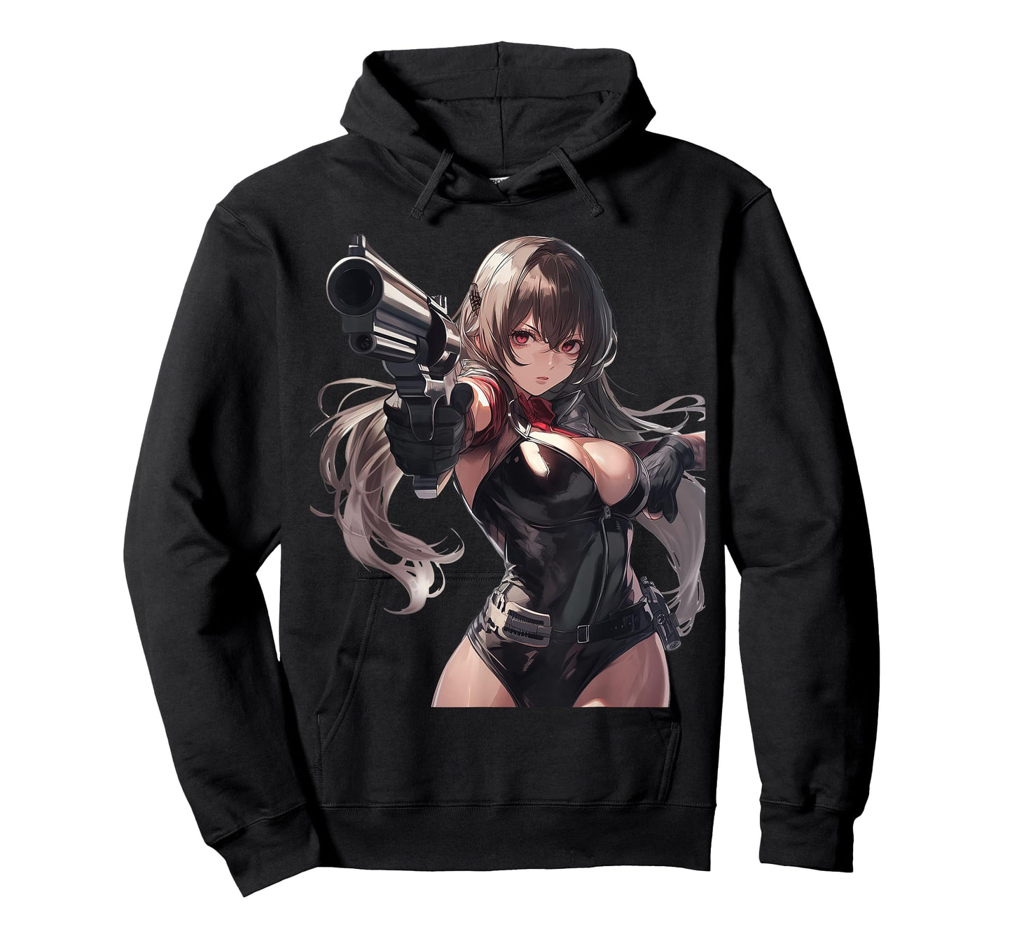Dinosaurus Rekx Anime Waifu Graphic T-Shirt, Small, Black