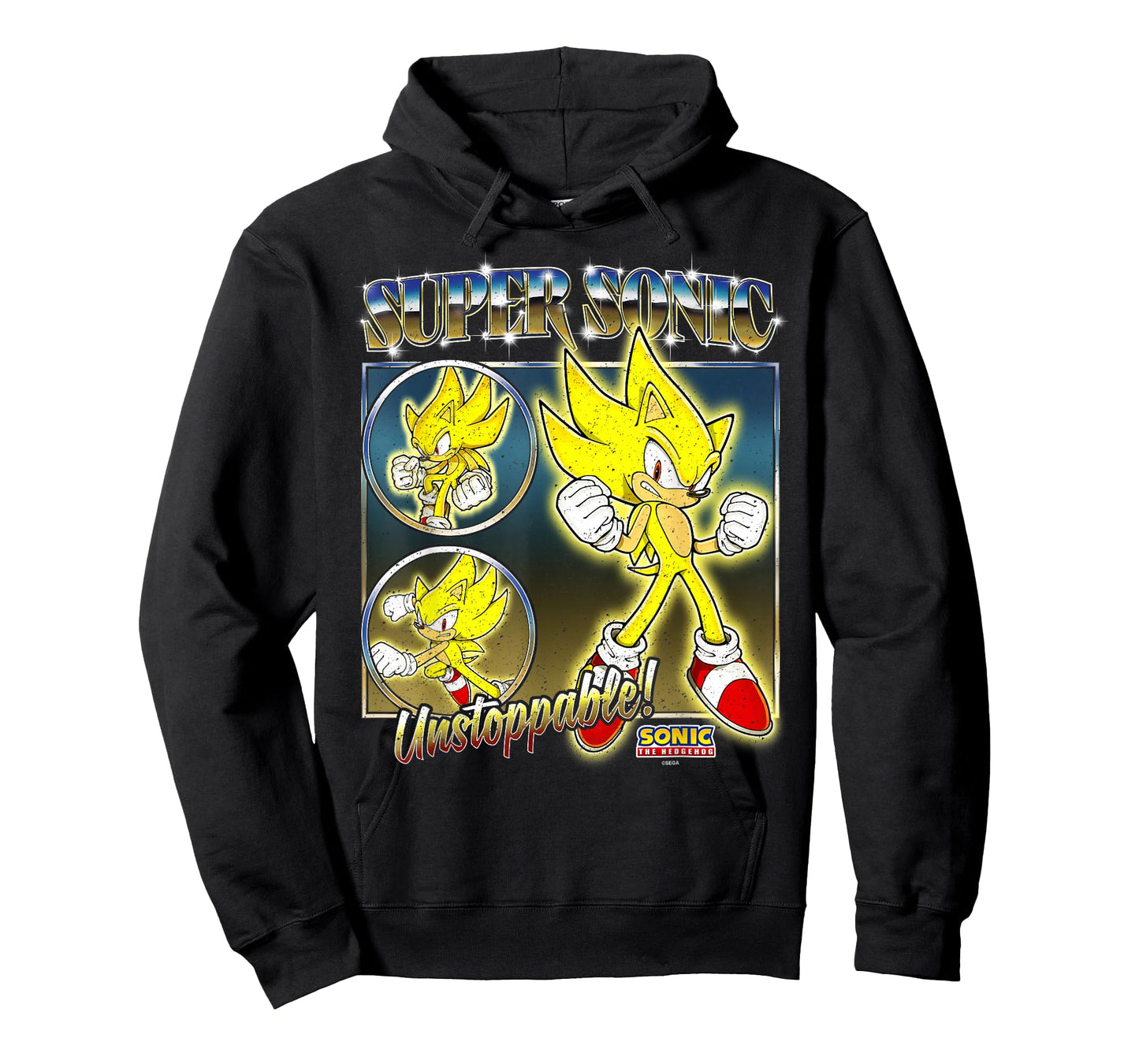 Sonic The Hedgehog Super Sonic Unstoppable! Distressed T-Shirt