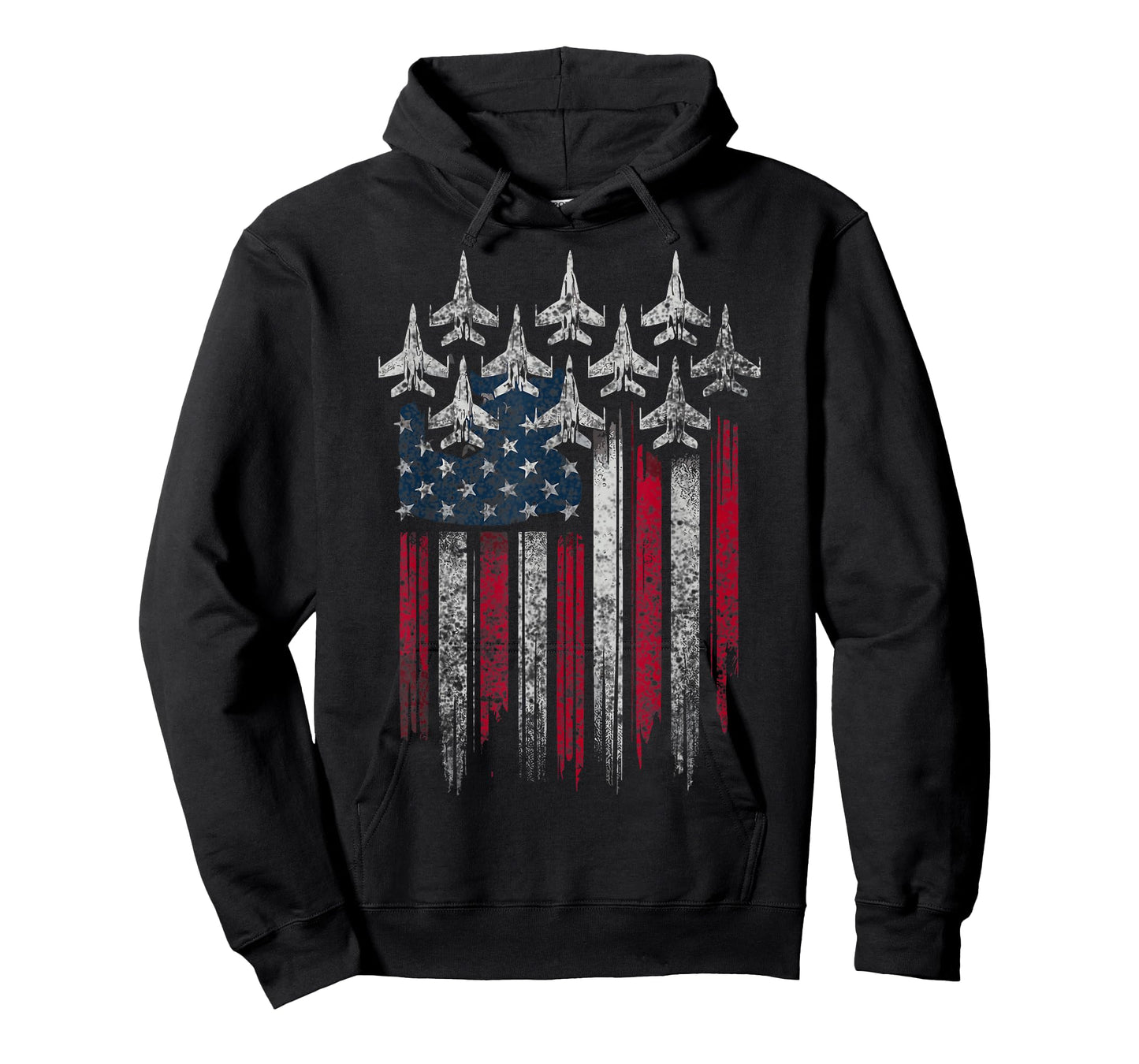 Patriotic USA Flag Fighter Jets Lover 4th of July T-Shirt