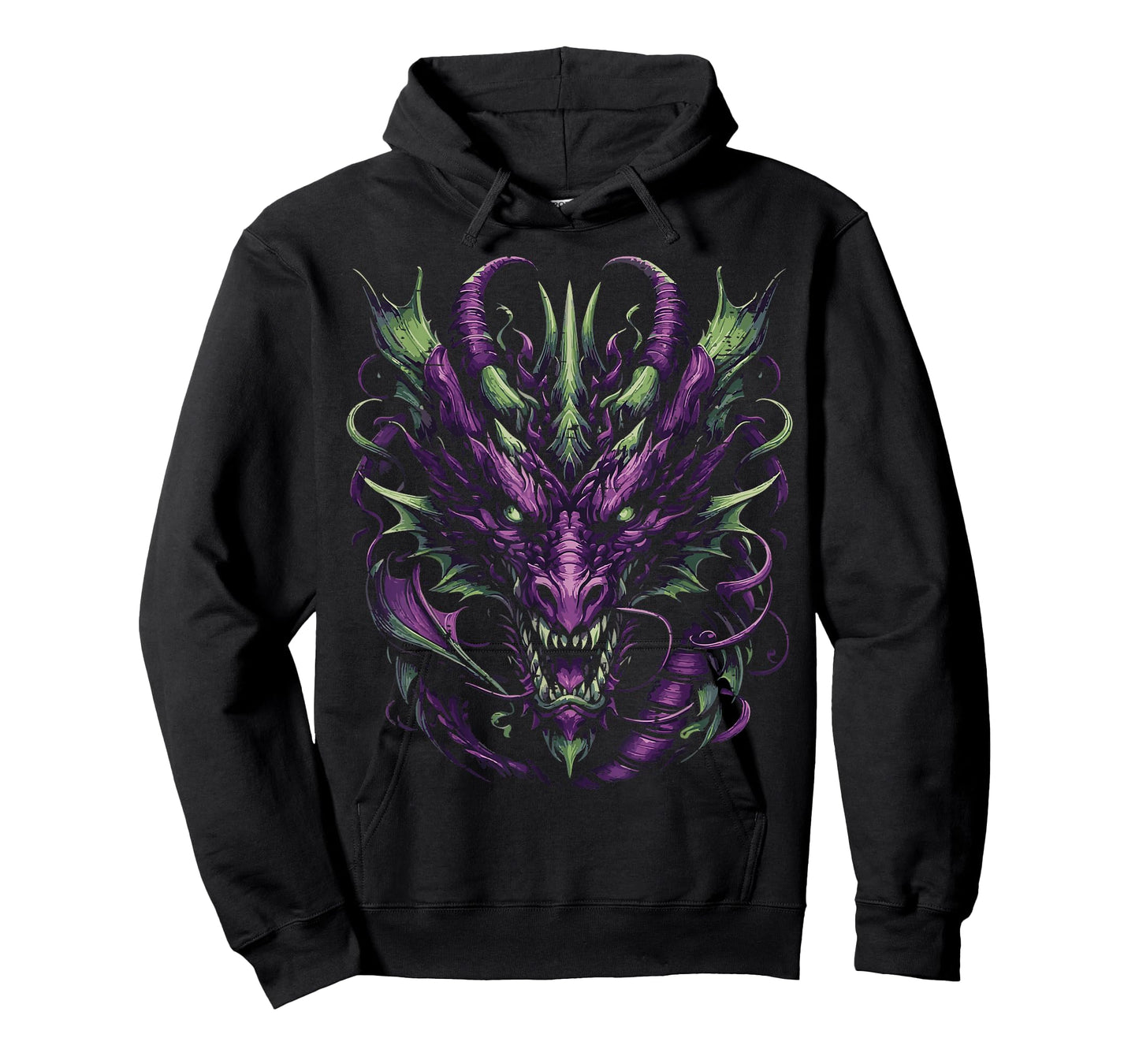 Dark Purple Dragon Head Demon Fantasy Gothic Men Women Kids T-Shirt