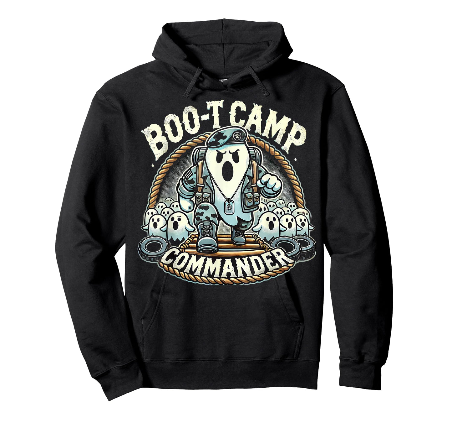 Boo-T Camp Commander Ghost Halloween Bootcamp T-Shirt