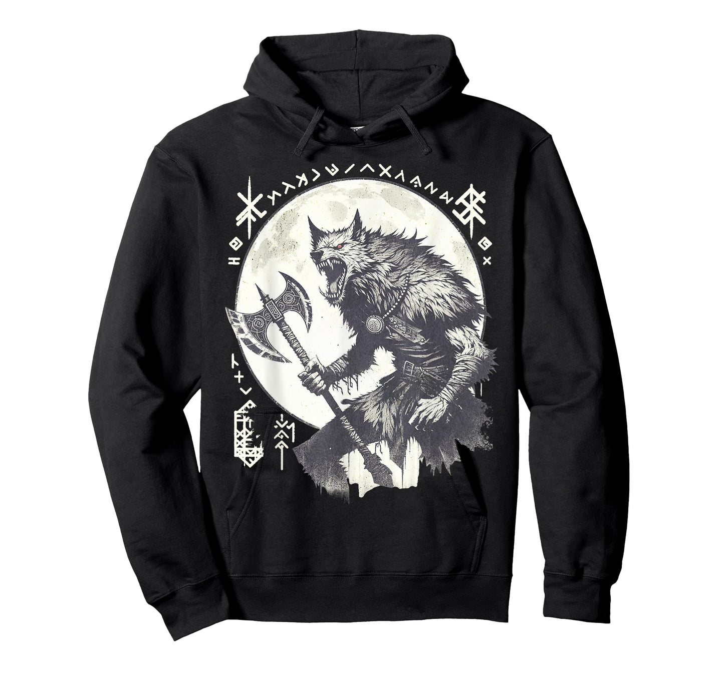 Ancient Runes Viking Alpha Werewolf Warrior T-Shirt