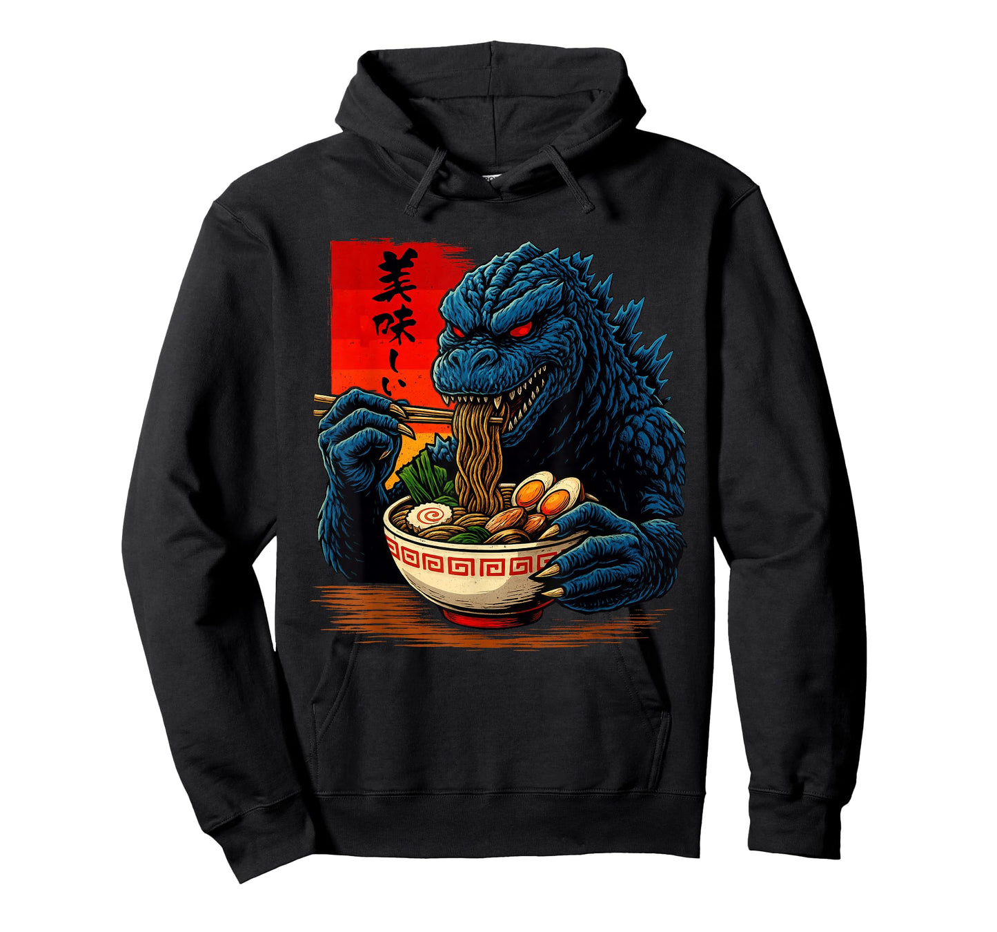 Funny Kaiju Eating Ramen Japanese Monster Lover Birthday Boy T-Shirt