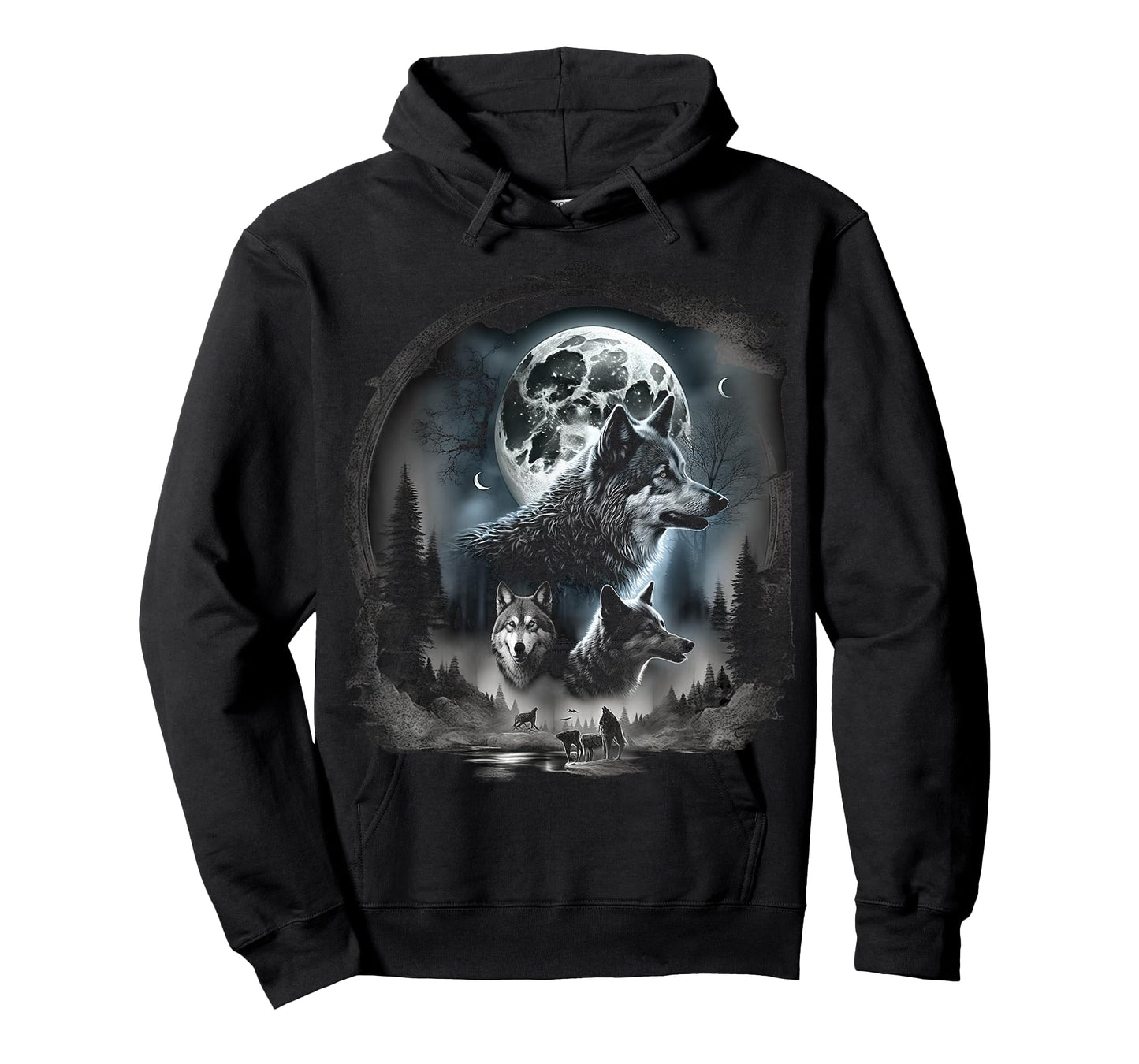 Wolves Howl to the Moon Wolf Wild Animals T-Shirt