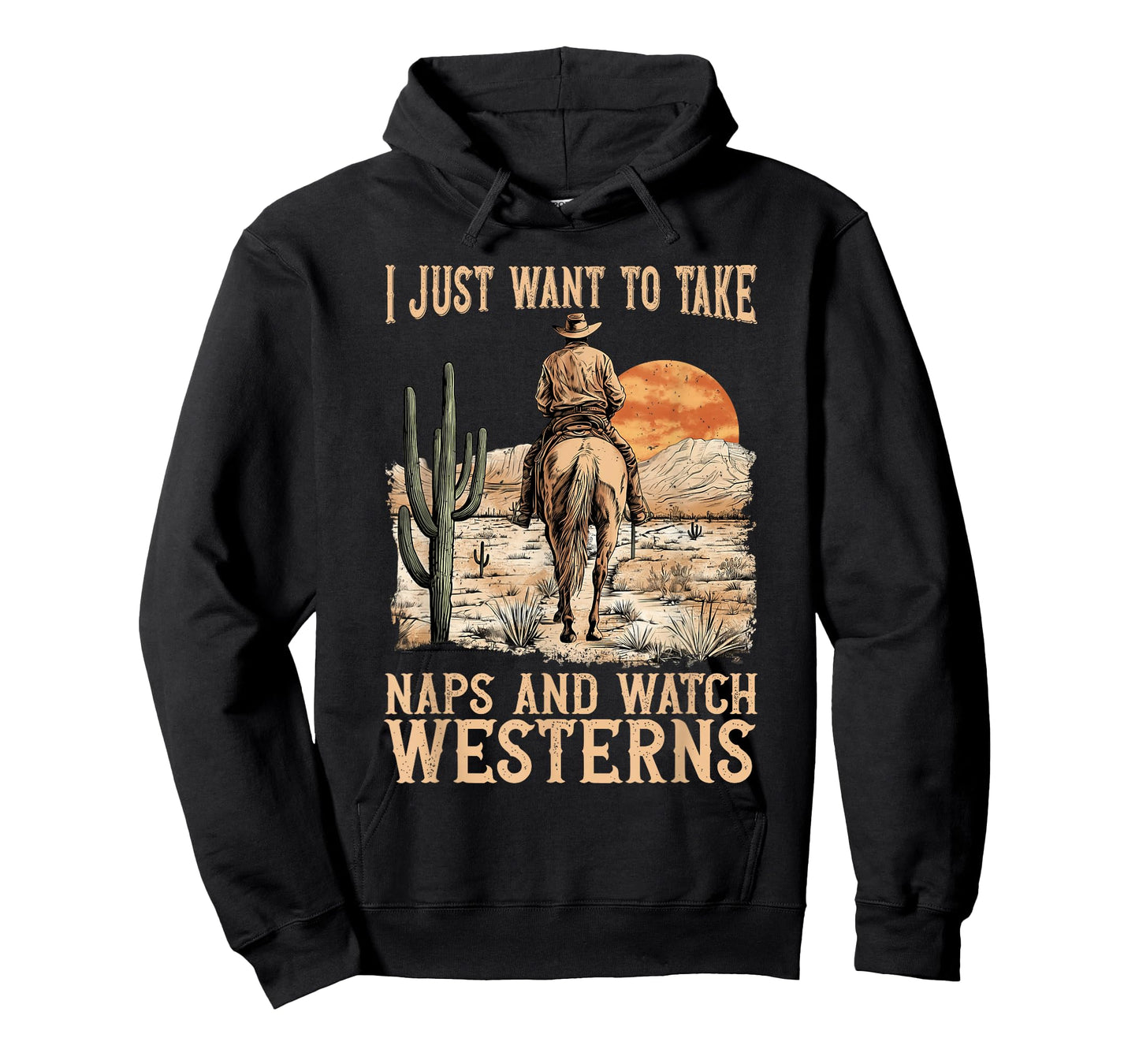 I Just Want to Take Naps and Watch Westerns Movie Lovers T-Shirt
