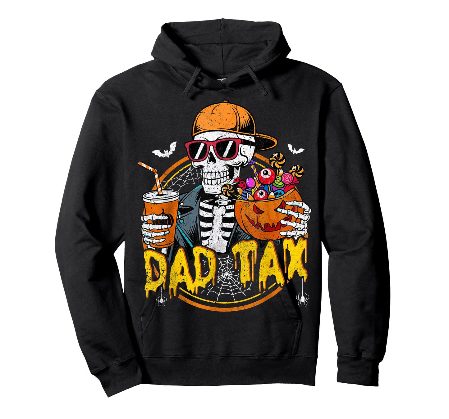 Dad Tax Skeleton Halloween Costume Candy Pumpkin Dad Joke T-Shirt