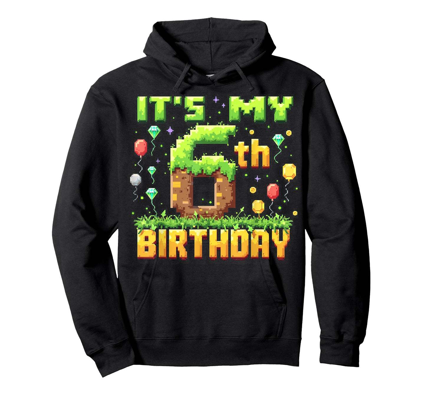 Birthday Boy Shirt It's My 6th Birthday Video Game Pixel T-Shirt