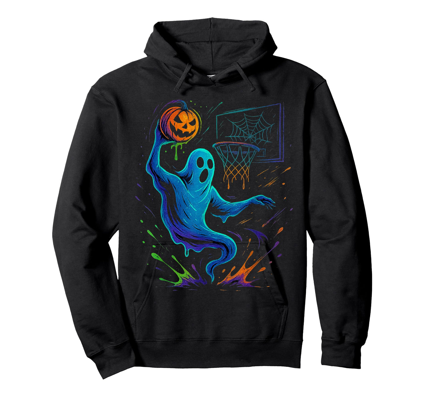 Basketball Halloween Costume Ghost Bball Player Spooky Boys T-Shirt