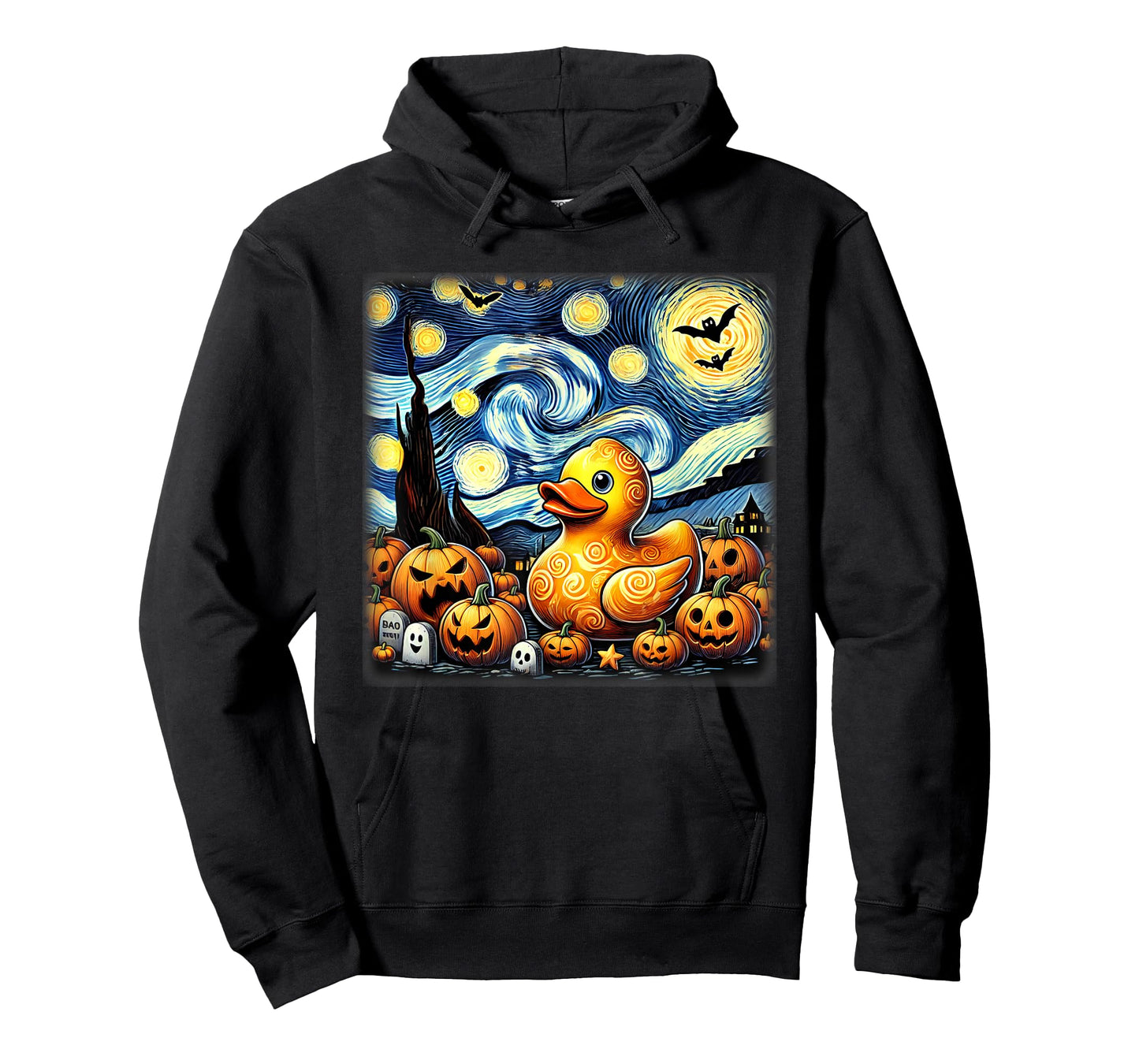 Starry Night Rubber Duck Halloween T-Shirt
