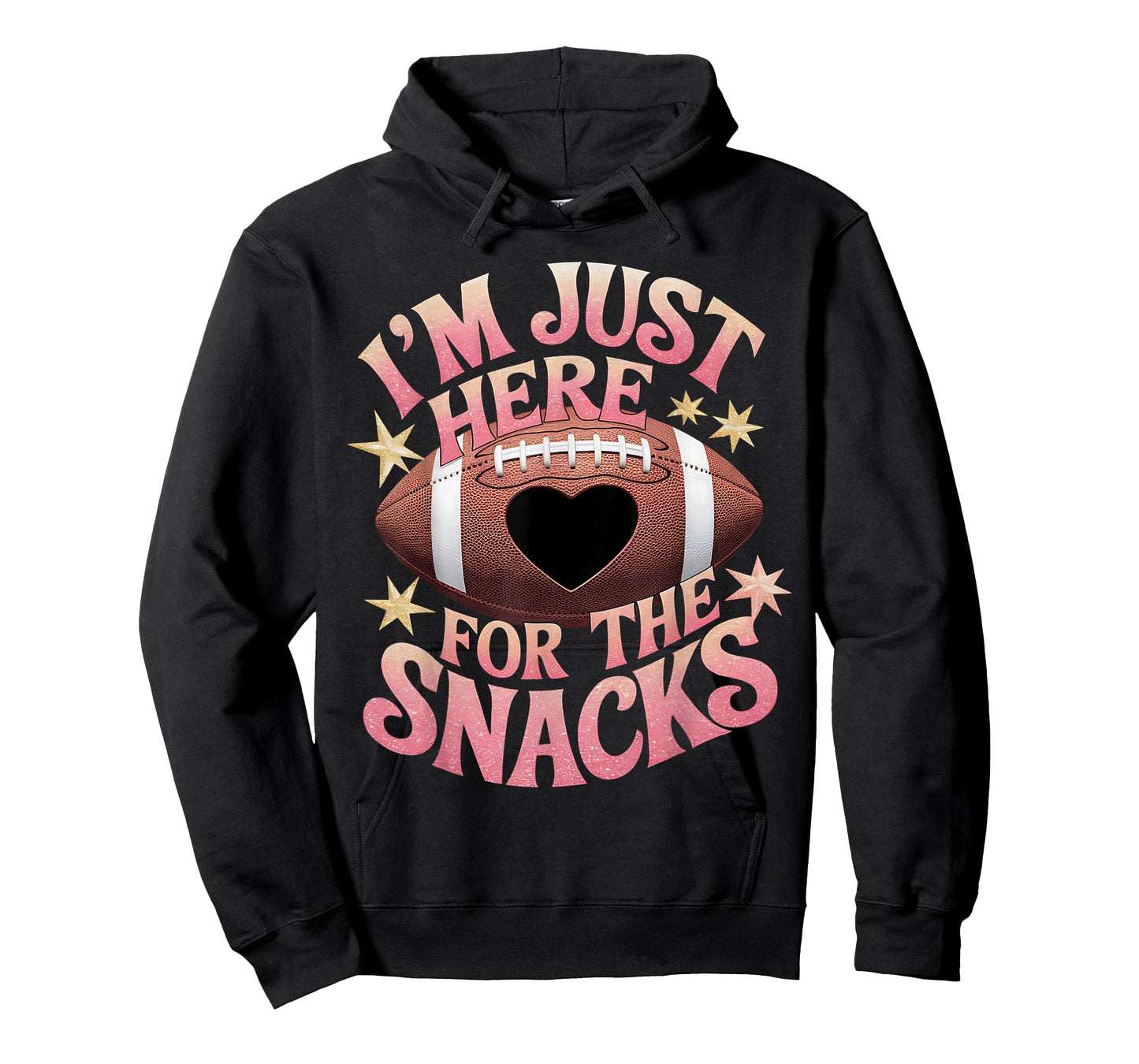 Funny Football Shirt Women I'm Just Here For The Snacks T-Shirt