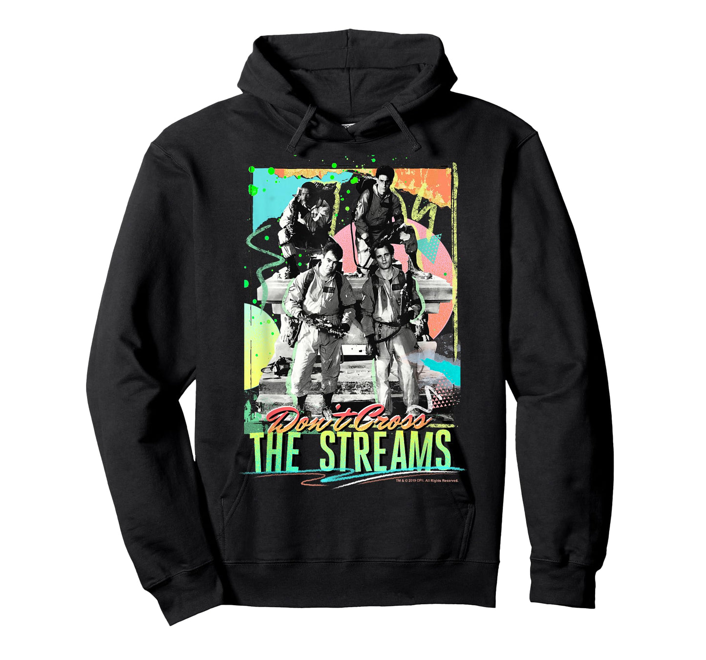 Ghostbusters Don't Cross The Streams Retro Neon Poster T-Shirt