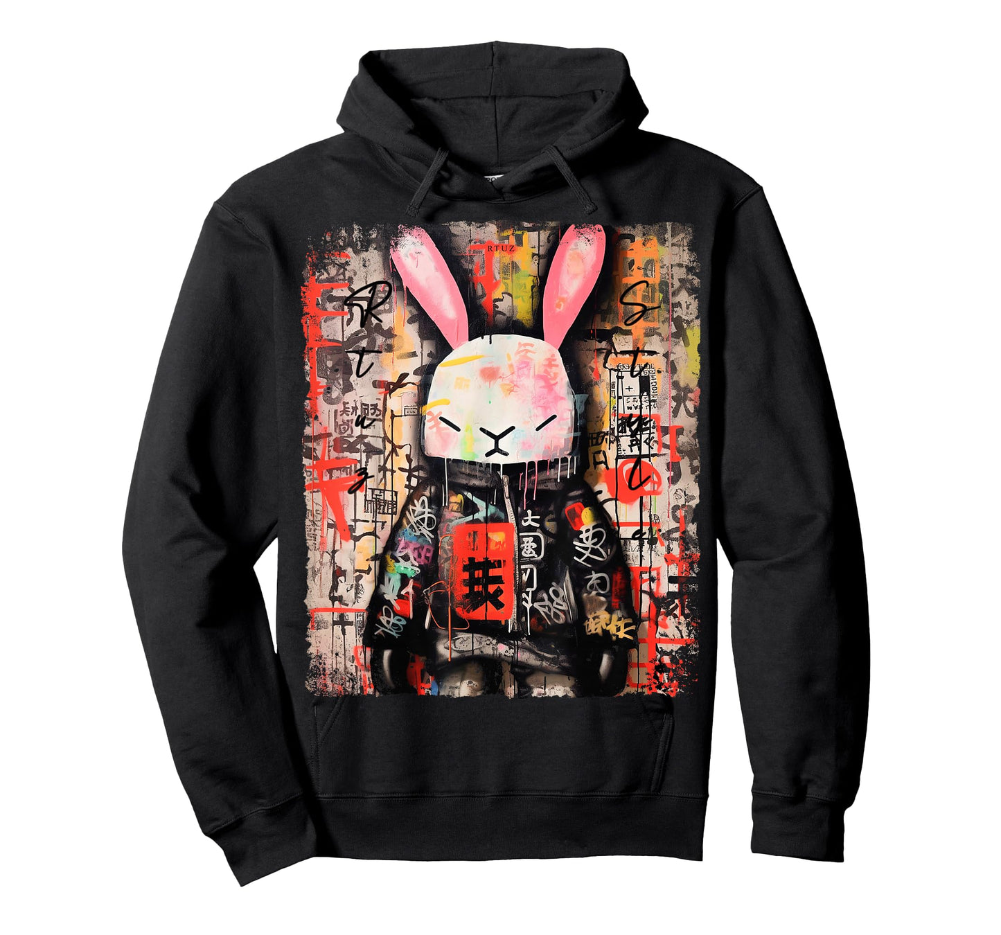 Hip Hop Y2K Rabbit Hipster Edgy Streetwear Bunny Samurai T-Shirt
