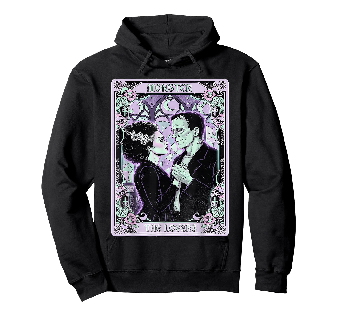 Monster Frankenstein Bride The Lovers Tarot Card Pastel Goth T-Shirt