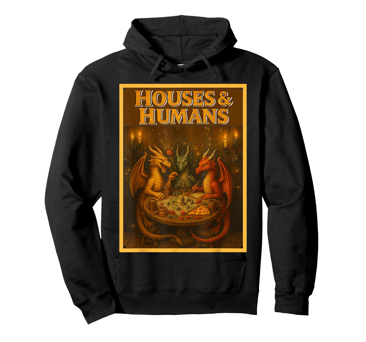 Gaming Houses Humans Funny RPG Parody Gamer Men Boys Kids T-Shirt