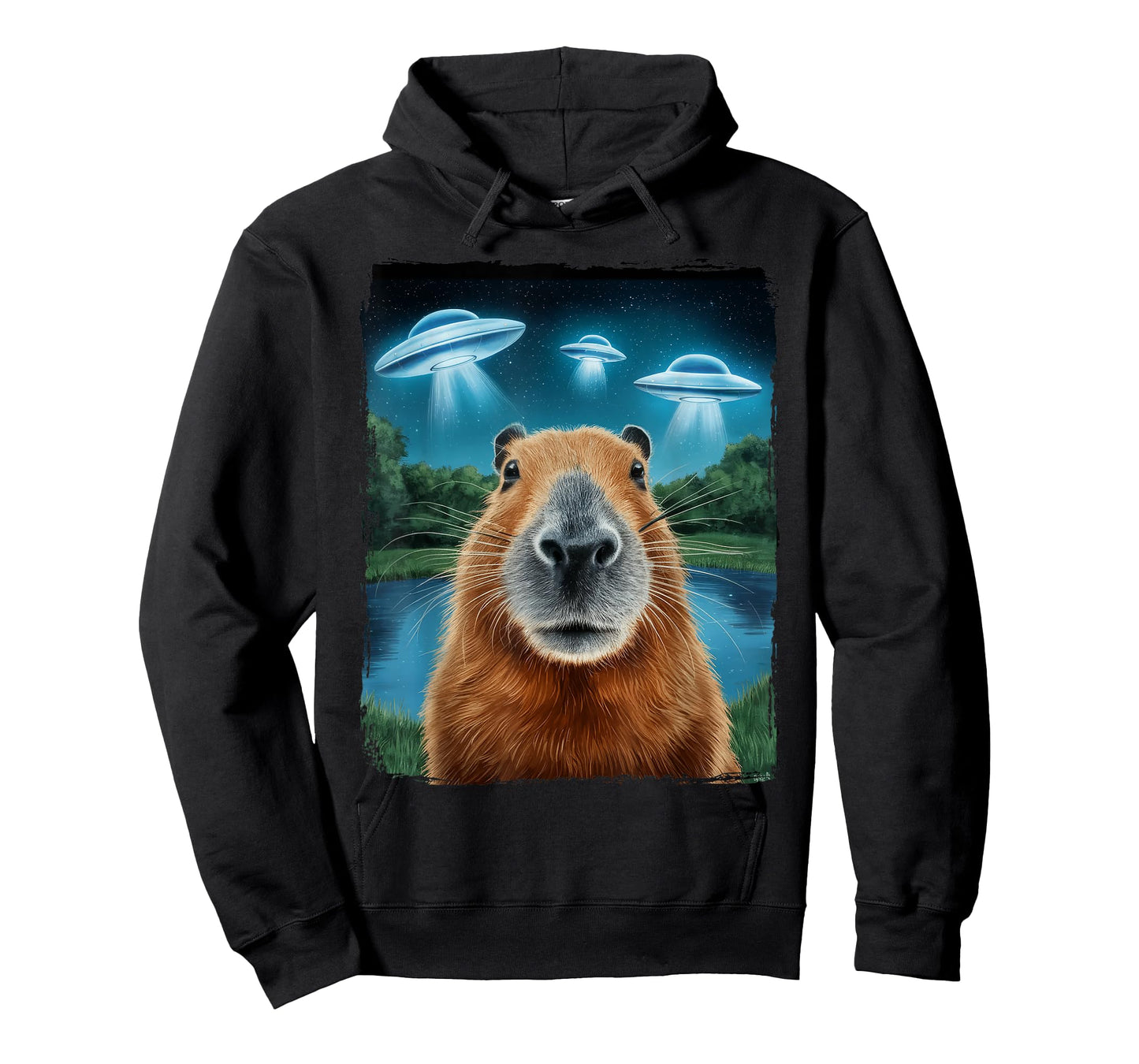 Capybara Selfie with UFOs T-Shirt