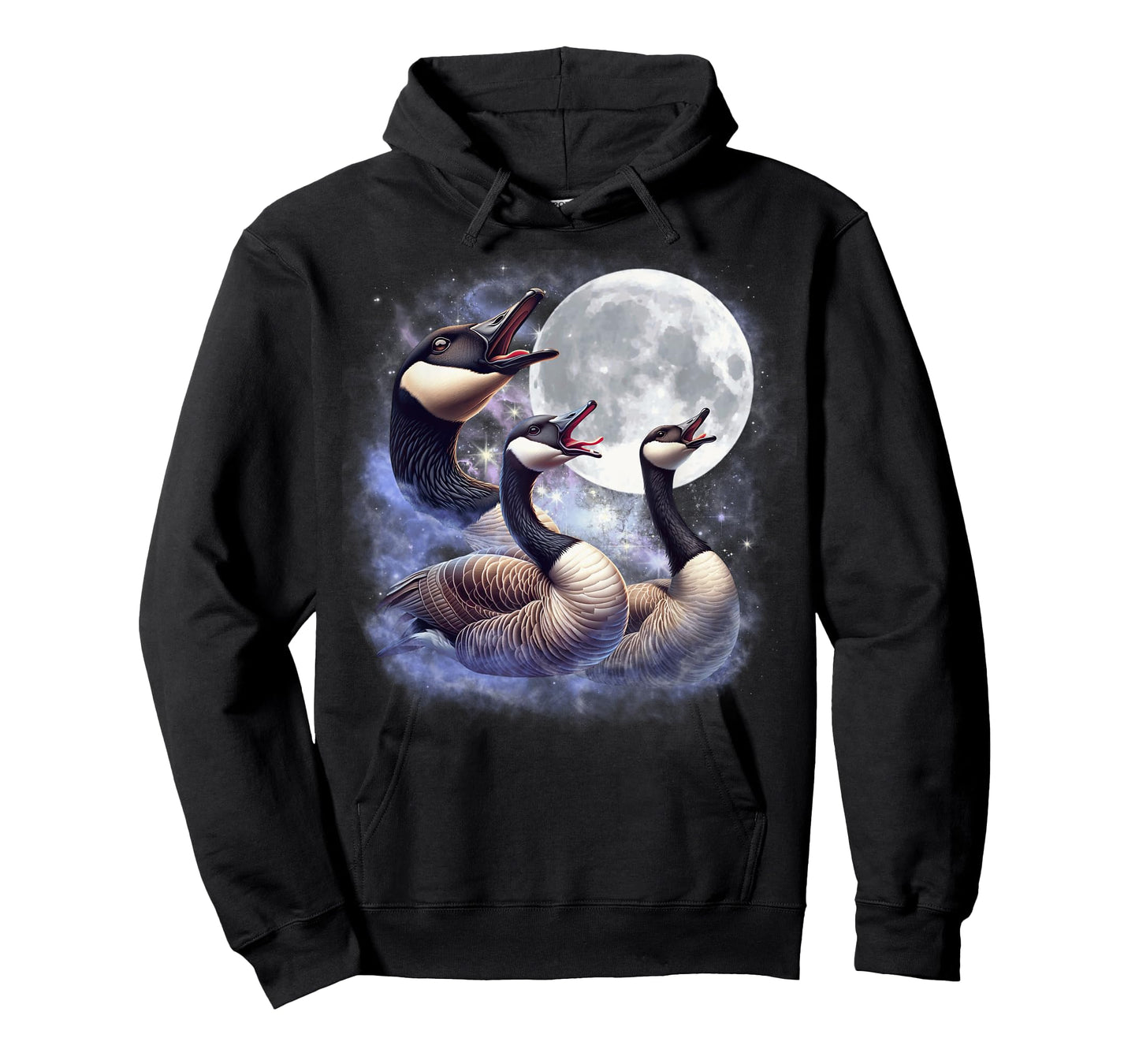 Three Geese Moon Funny Goose Howling Wolfs Moon Parody T-Shirt