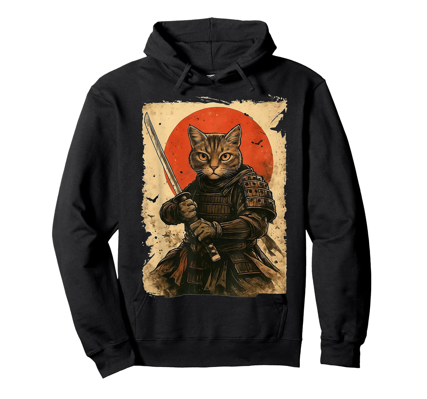 Cat Samurai Vintage Japanese Warrior T-Shirt