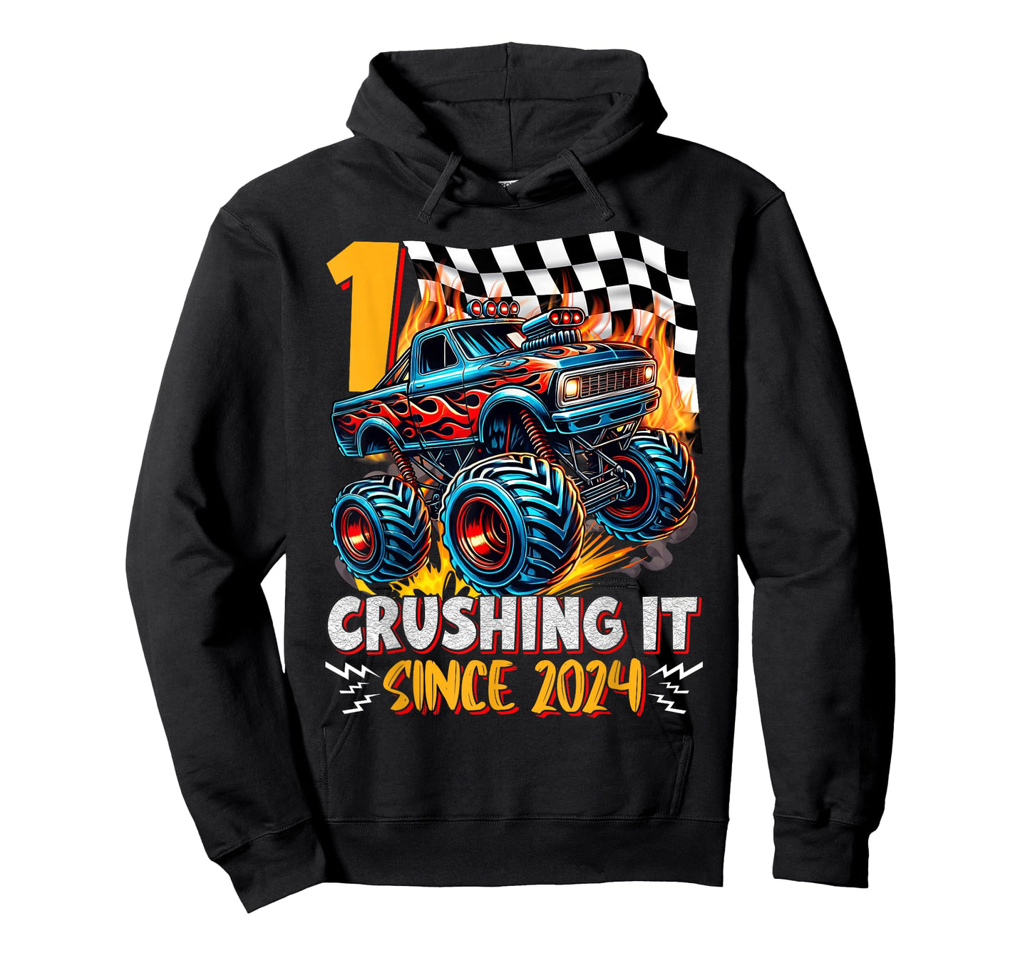 Birthday Monster Truck 1 Year Old Boys 1st Party Born 2024 T-Shirt