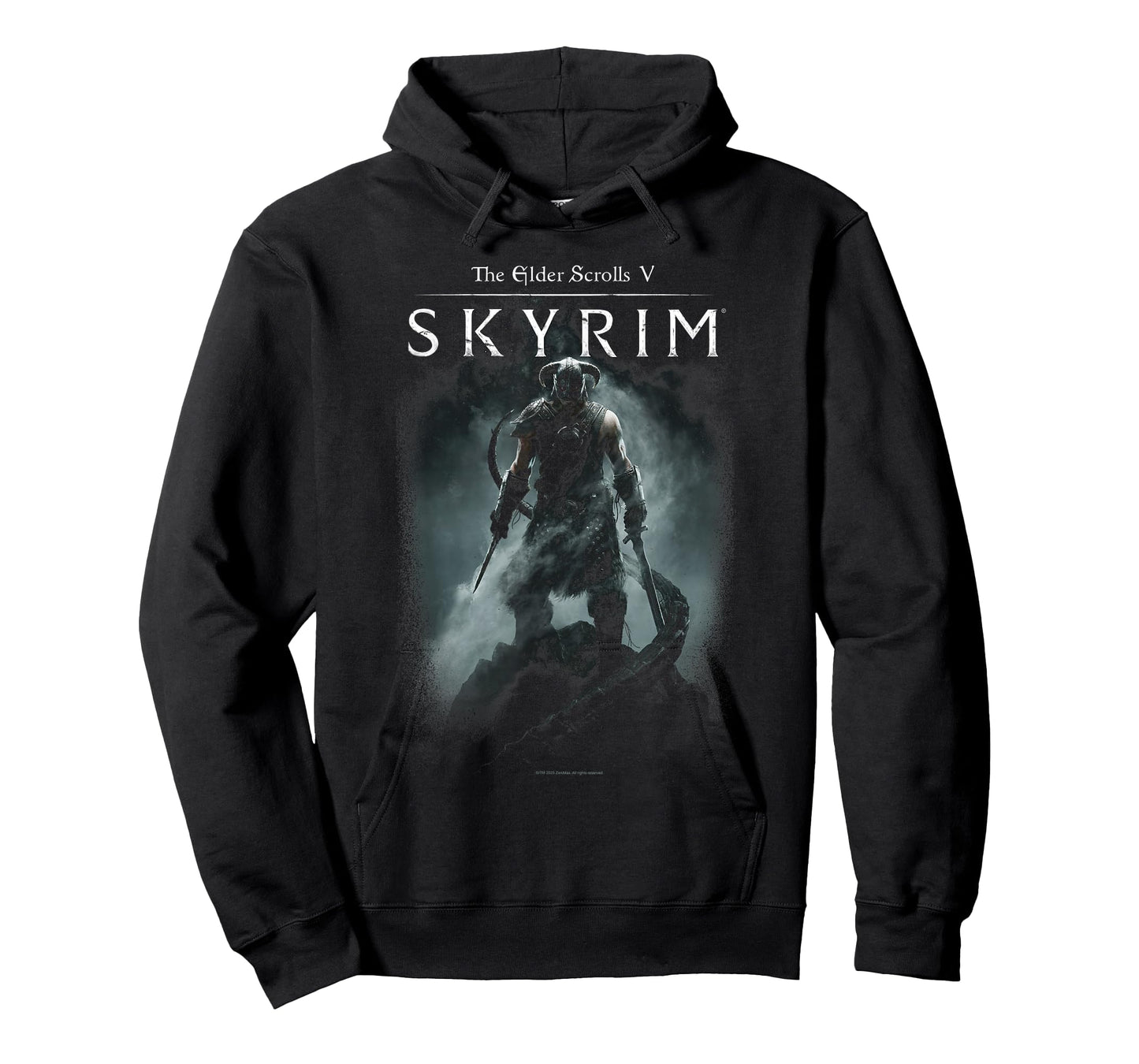 Elder Scrolls Skyrim Dragonborn In Silhouette Video Game T-Shirt