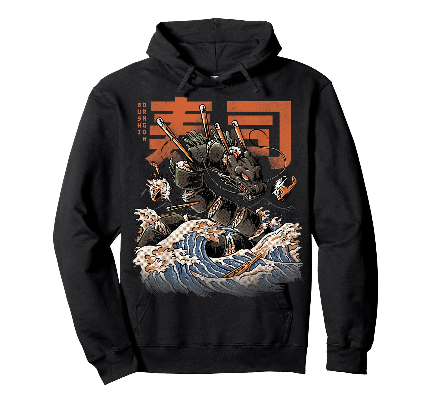Great Sushi Dragon Japanese Food Kawaii Dragon Anime T-Shirt