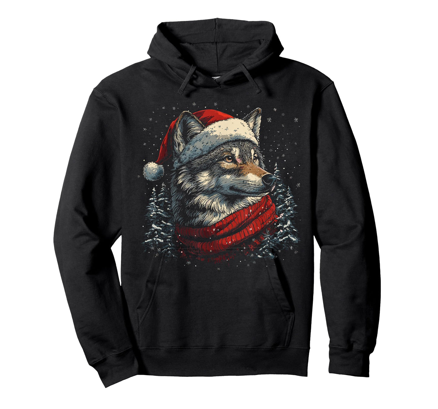 Wolf Reindeer Christmas Pajama Funny Wolves Xmas T-Shirt