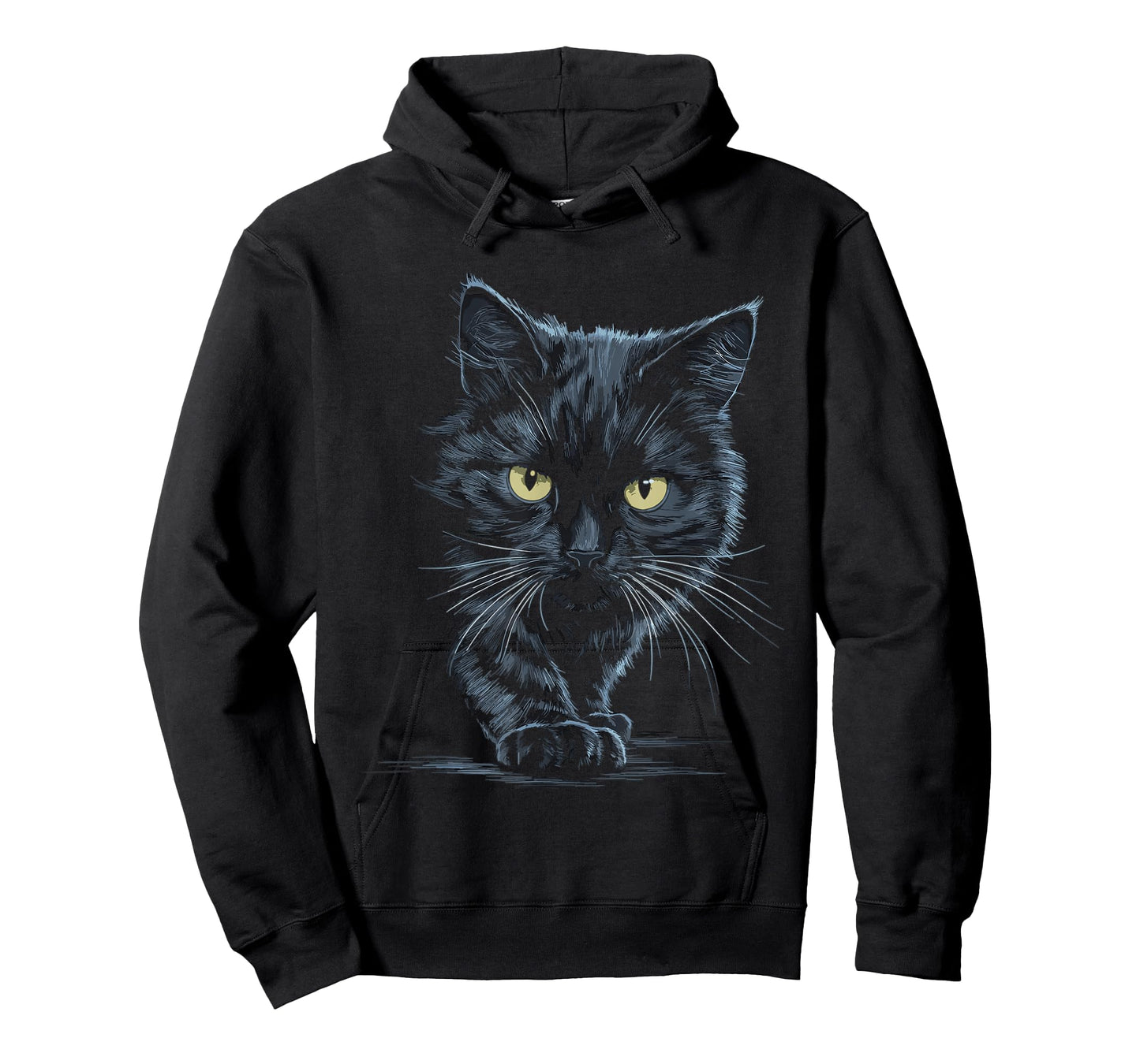 Black Cat Yellow Eyes Cute Cats T-Shirt