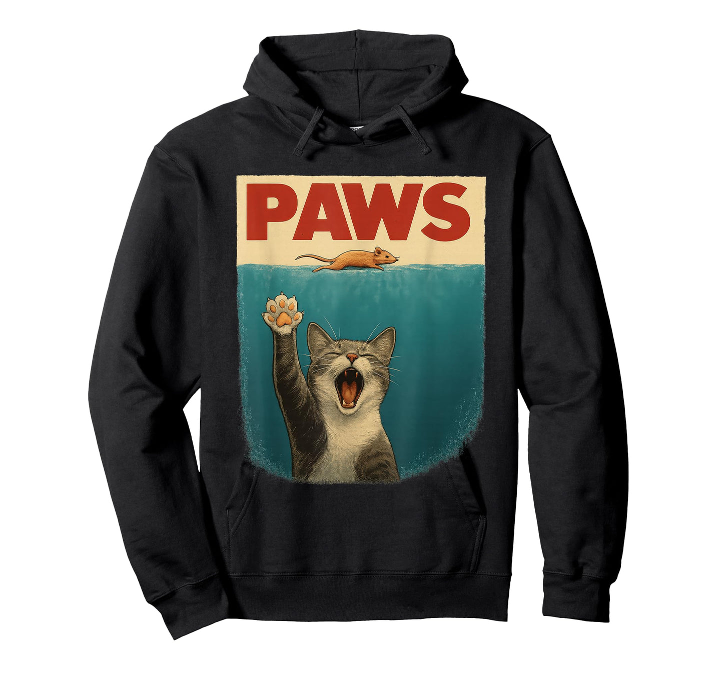 Funny Cat & Mouse Parody Retro Art – Paws T-Shirt