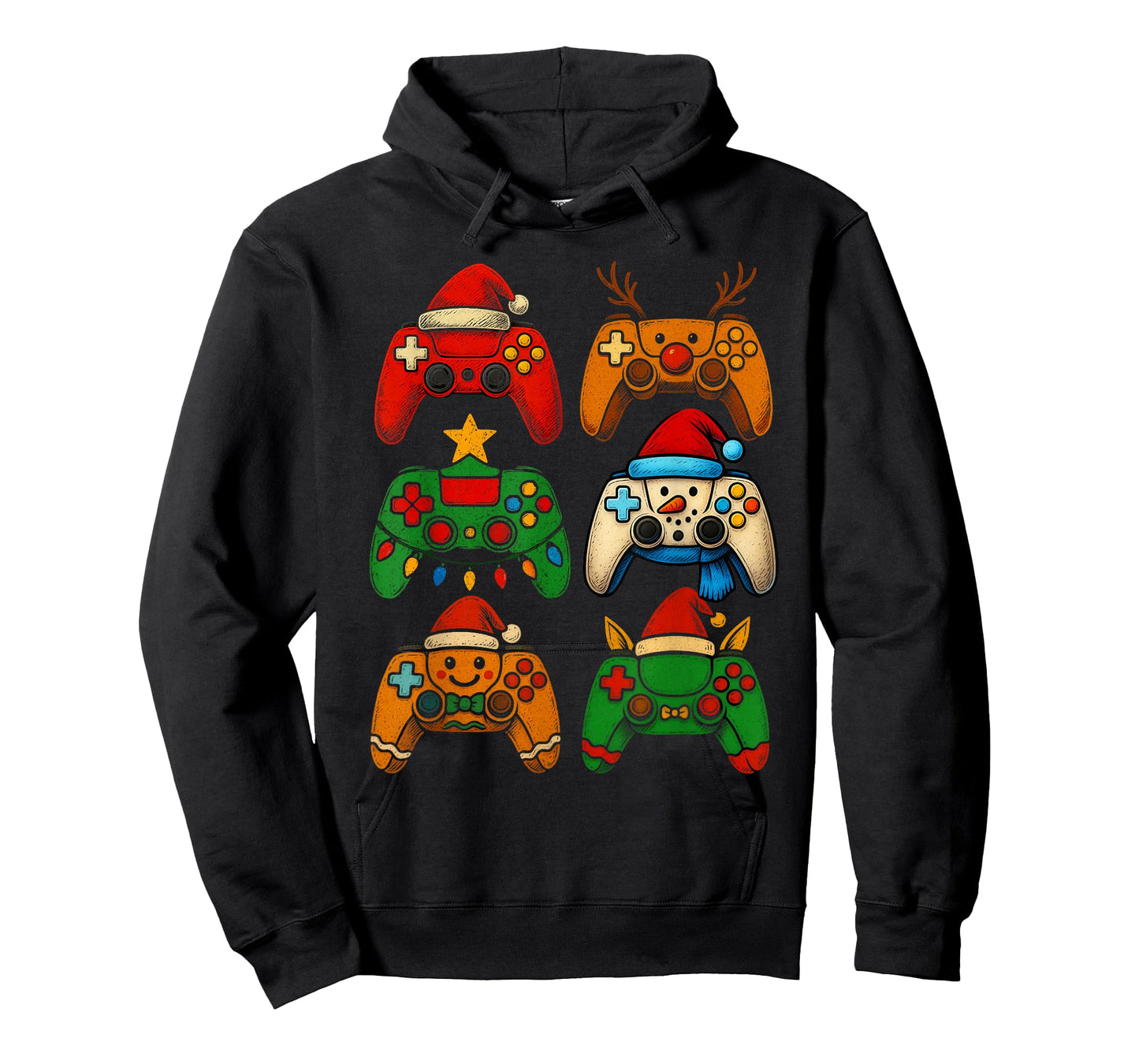 Christmas Gamer Game Controller Xmas Gaming Boys Kids Men T-Shirt