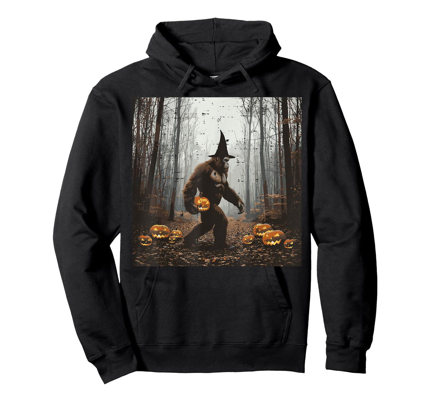 Halloween Bigfoot Forest Pumpkin Sasquatch Costume Men Women T-Shirt