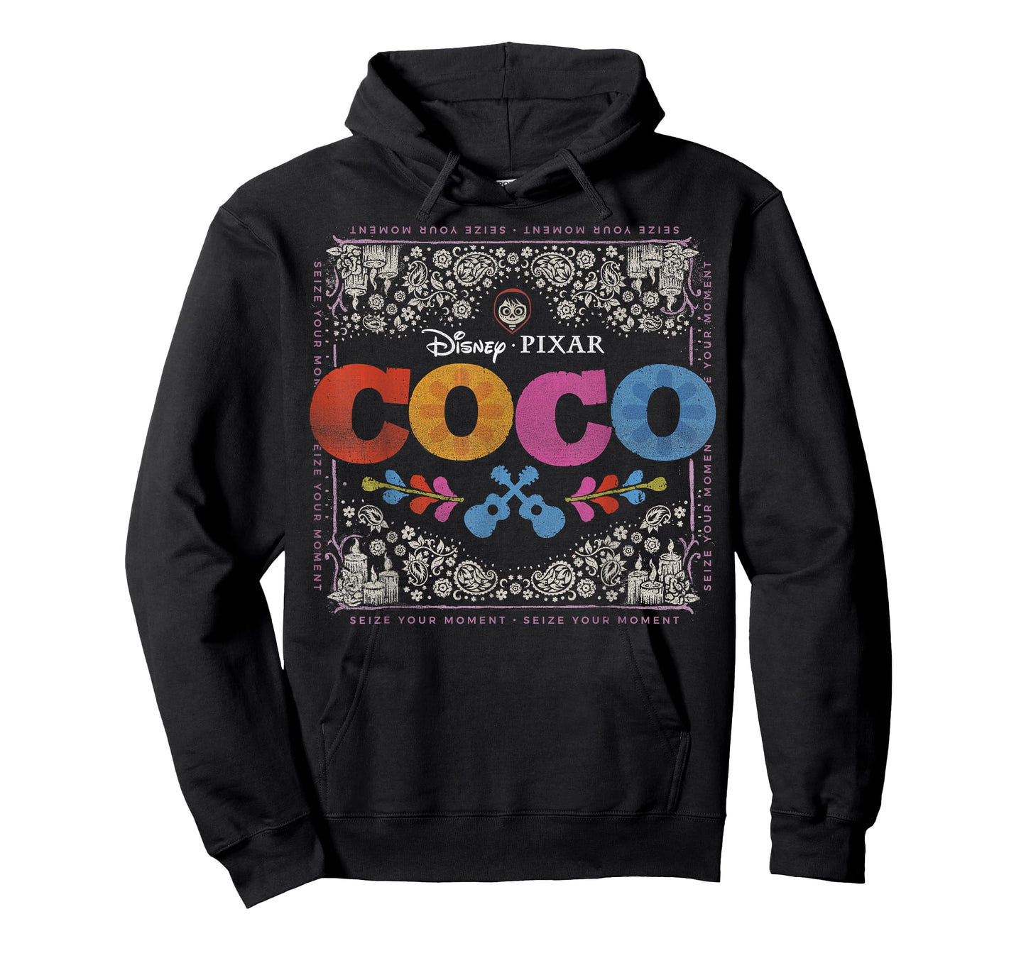 Disney Pixar Coco Colorful Square Floral Miguel T-Shirt T-Shirt