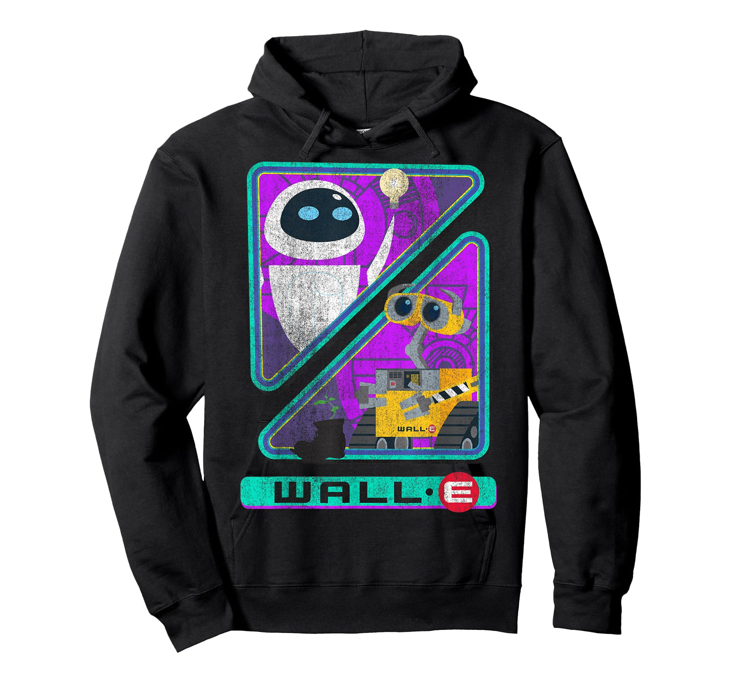 Disney Pixar Wall-E Retro Distressed Eve & Wall-E Split T-Shirt