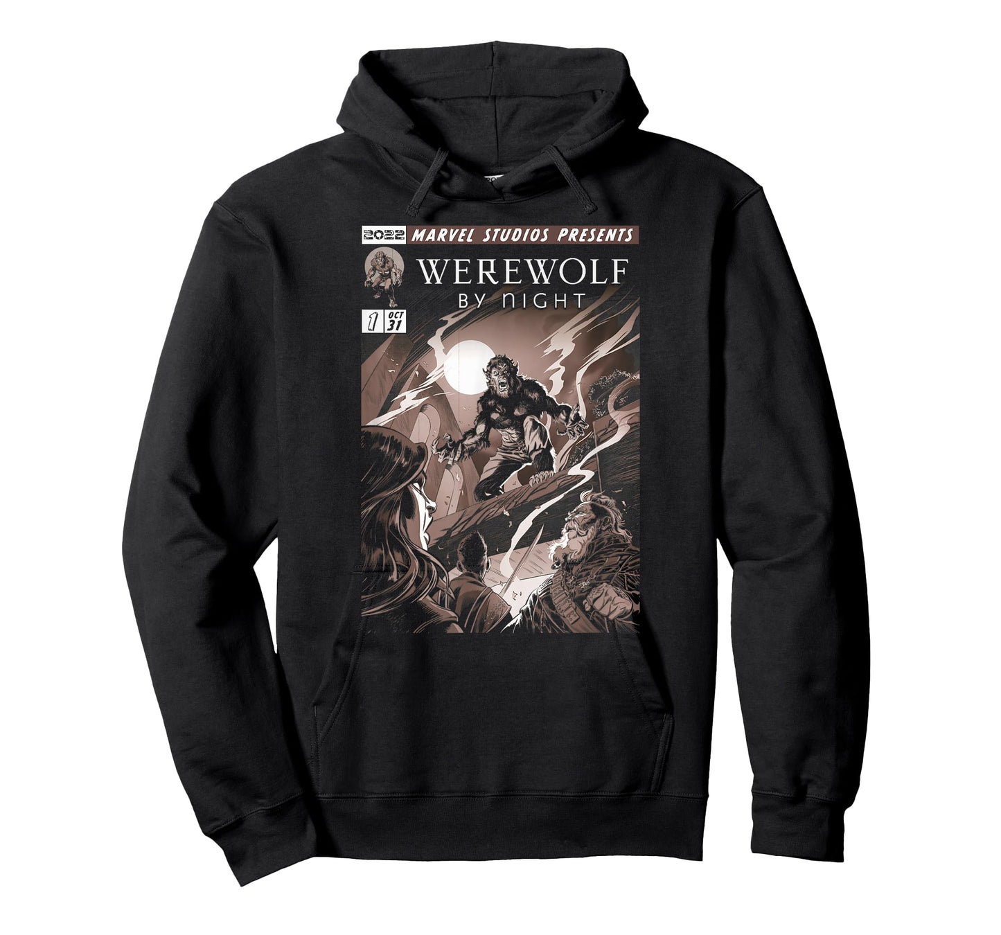 Marvel Werewolf by Night Jack Colorless Comic Cover T-Shirt